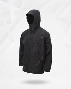 Elevated Urban High-Collar Hooded Jacket