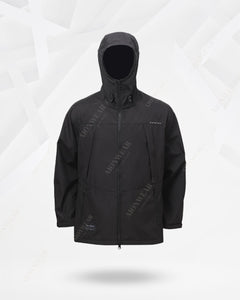 Elevated Urban High-Collar Hooded Jacket