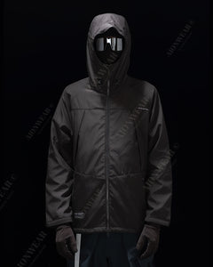 Elevated Urban High-Collar Hooded Jacket