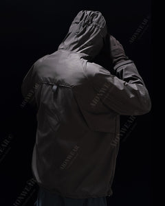 Elevated Urban High-Collar Hooded Jacket