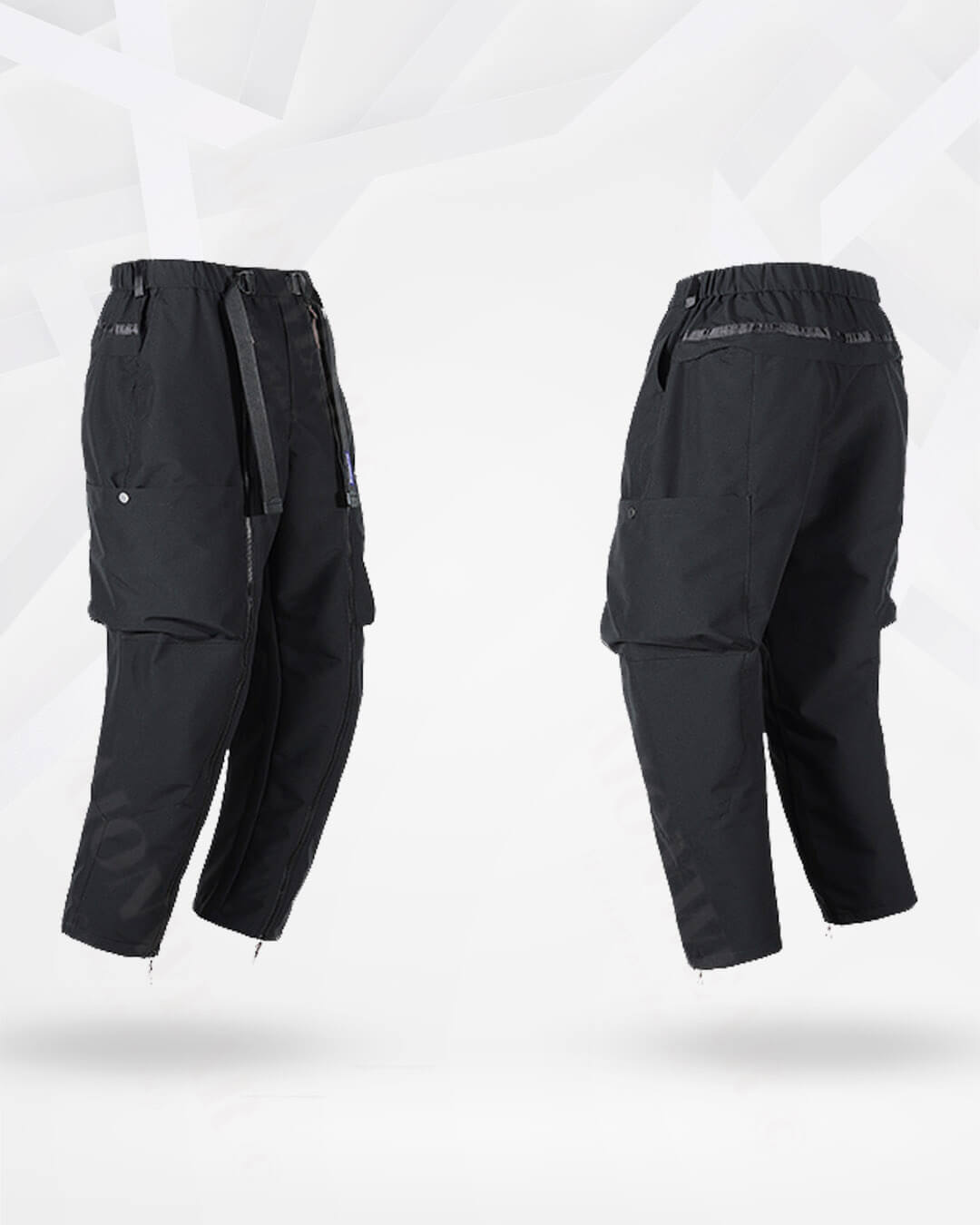 Functional Black Baggy Cargo Pants