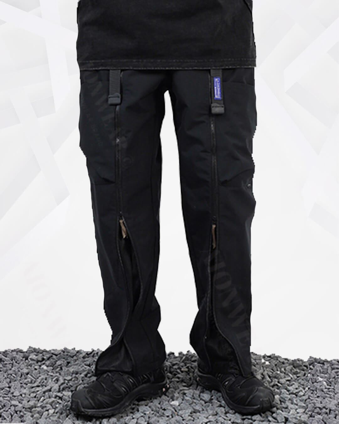 Functional Black Baggy Cargo Pants