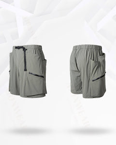 Green Nylon Cargo shorts