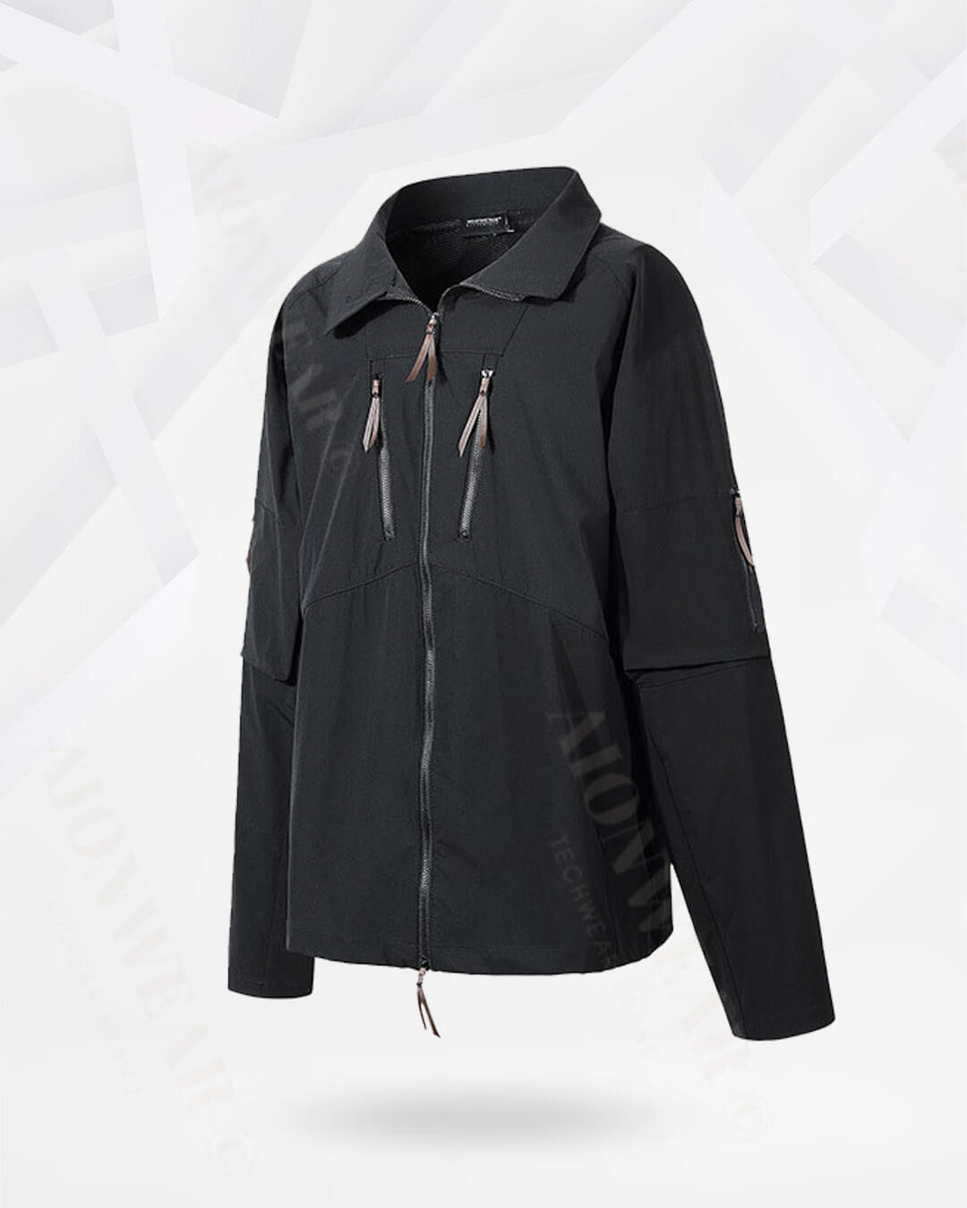 Men's Zip-Up High Neck Utility Jacket